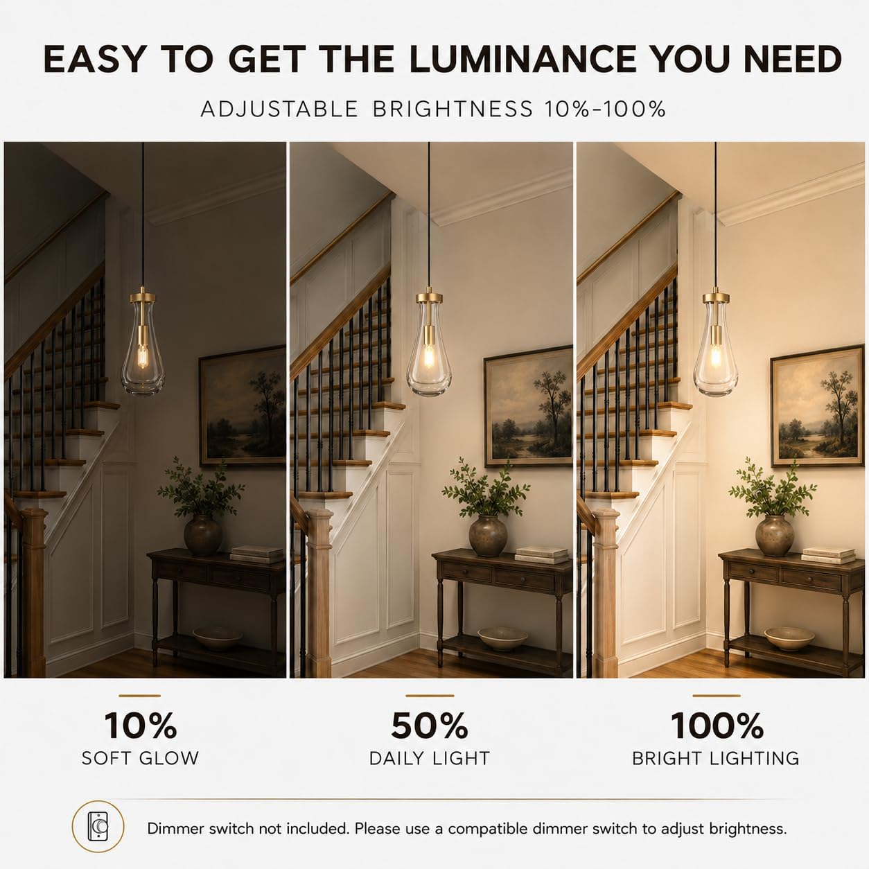 Modern Gold Teardrop Pendant Light - Crystal Raindrop Dimmable Chandelier - Image 5