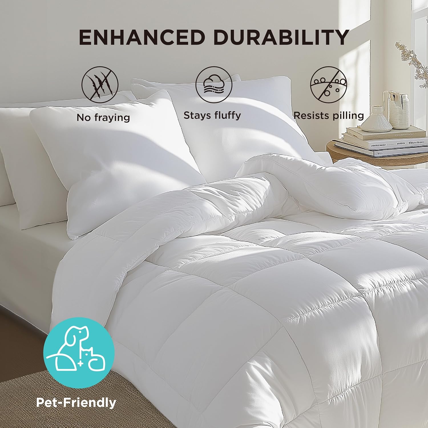 Bedsure Comforter Duvet Insert, Quilted Bedding Blanket, Oeko-TEX - Image 8
